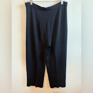 ST.JOHN Black Knit Pull On Elastic Waist Pants Size 8
